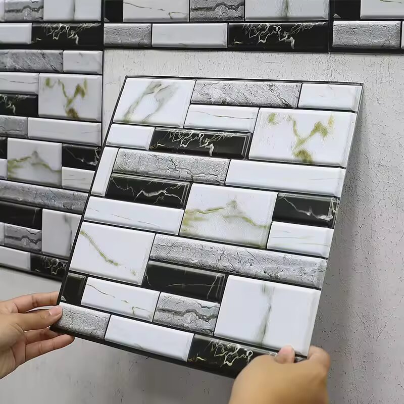 Home Bathroom Wall Tiles - 5/10 pcs Stiker Dinding Ubin Perekat
