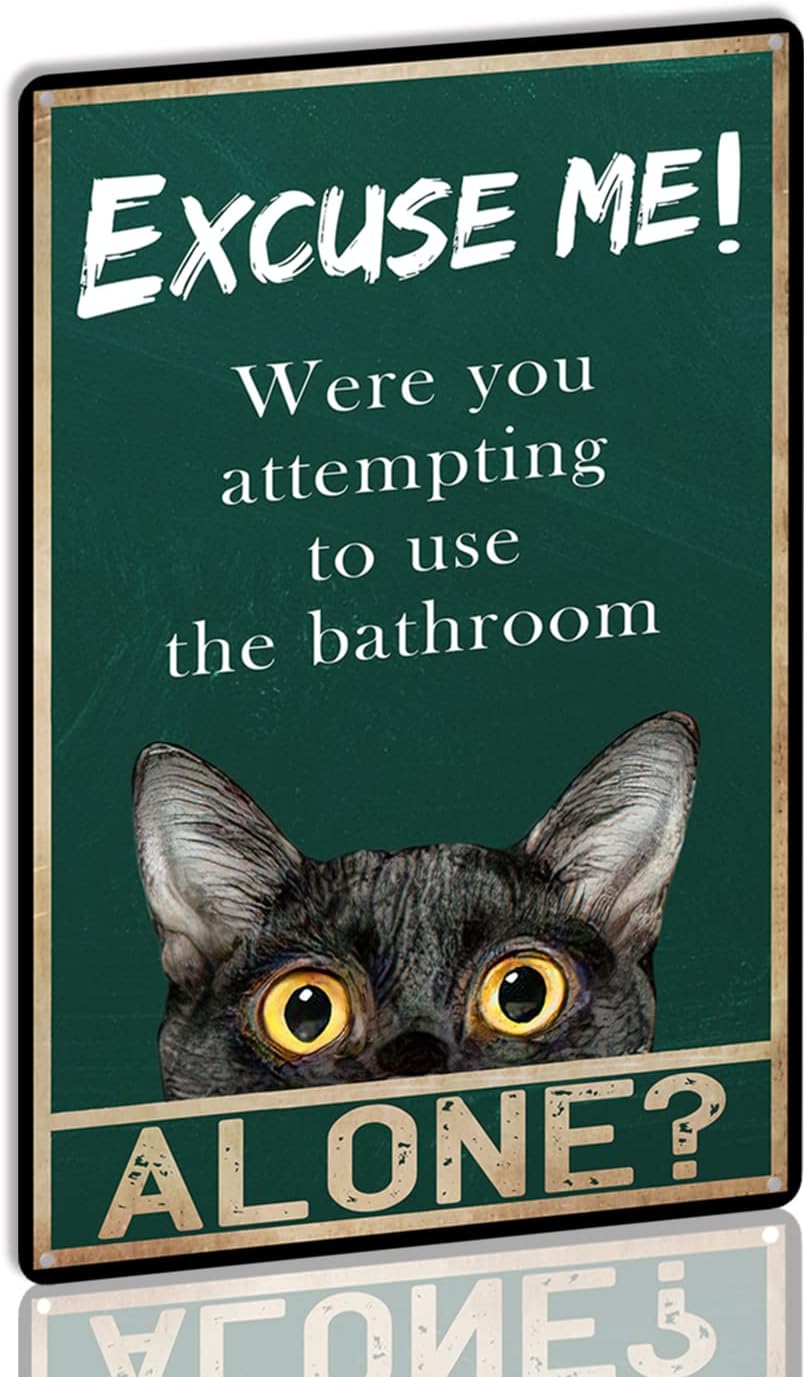 Home Alone Bathroom - YLUYINOM Tin Sign Painting Lucu Gambar