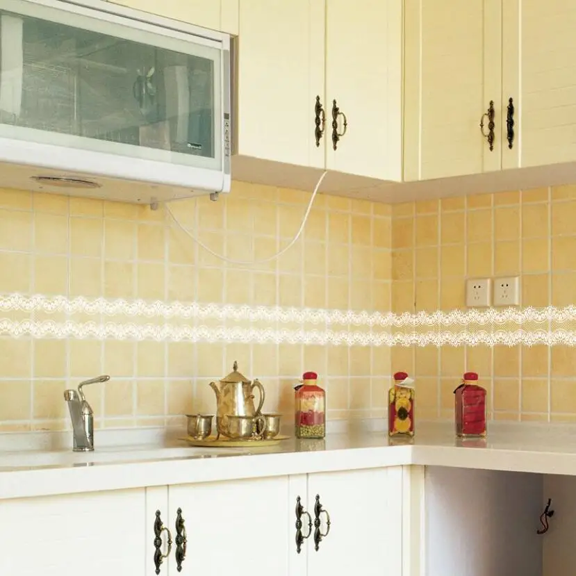 Home Bathroom Tiles - Stiker Wallpaper Desain Renda Manis Stiker