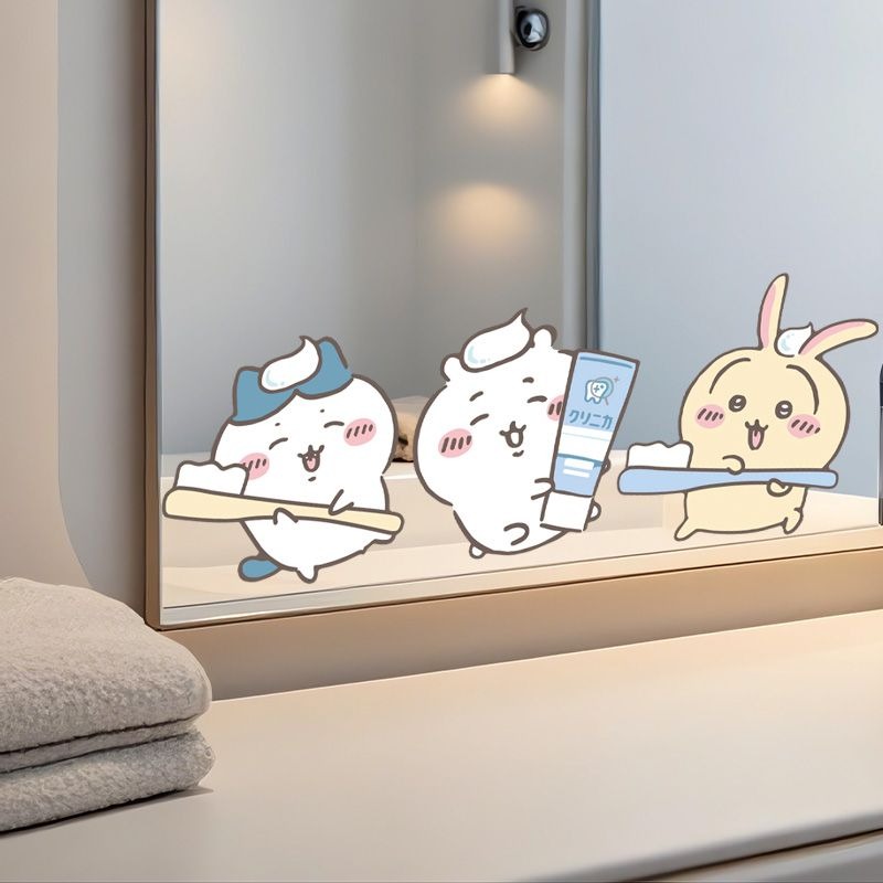 Stiker Cermin Chiikawa Motif L - Home Bathroom Model ulasan dan harga