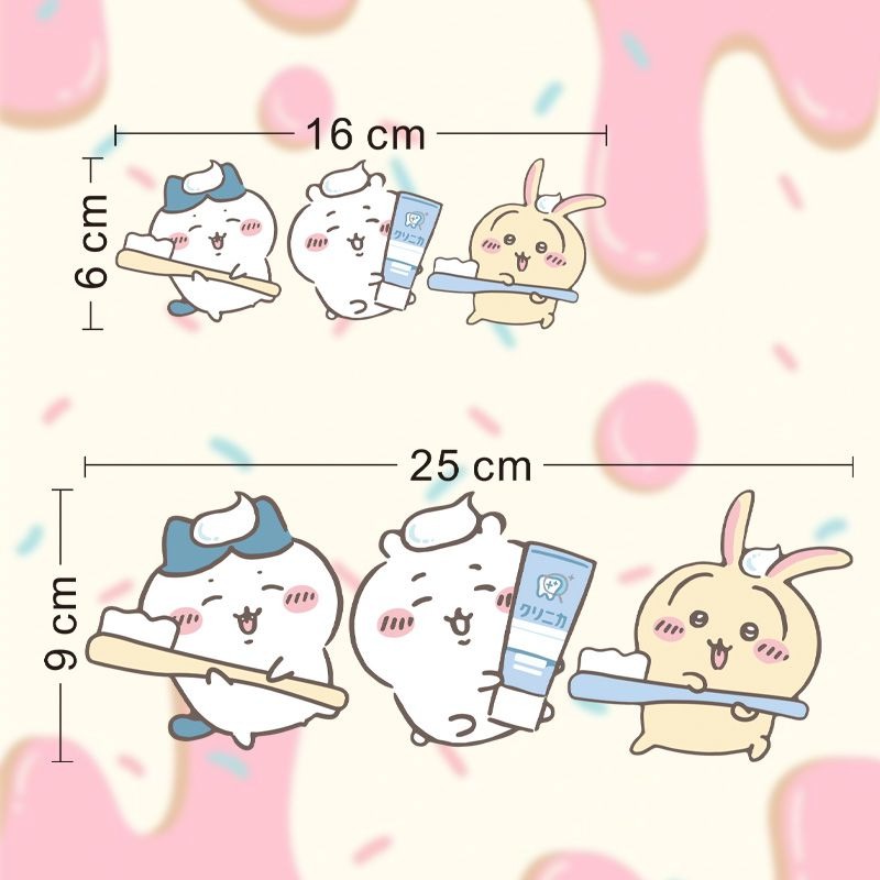 Stiker Cermin Chiikawa Motif L - Home Bathroom Model ulasan dan harga