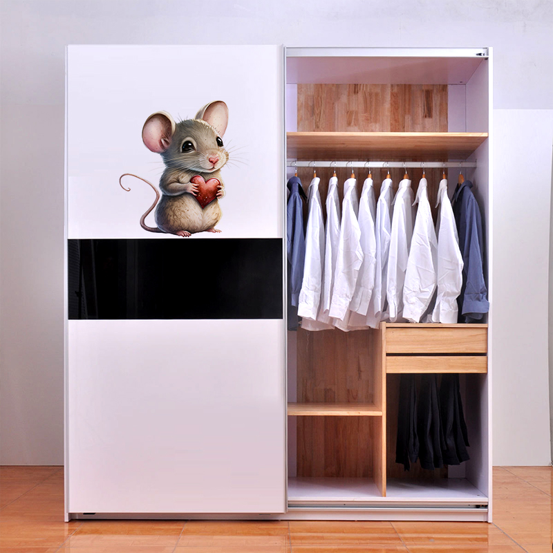 C228 # stiker dinding tikus lu - Home Bathroom Wall Tiles ulasan dan harga