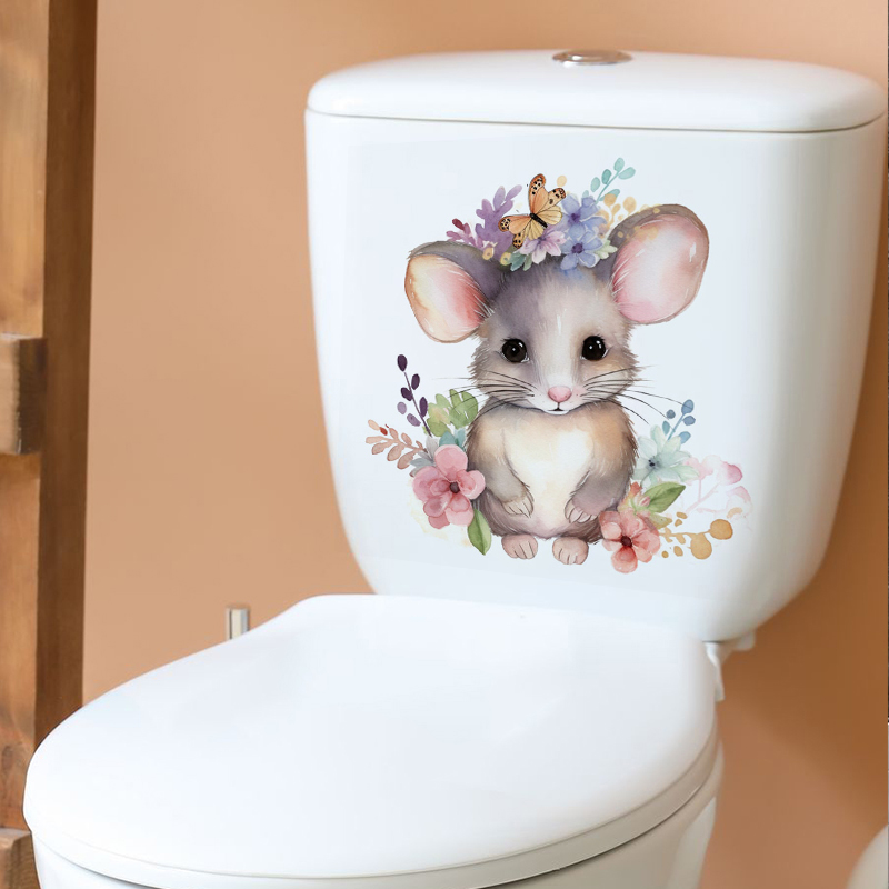 C228 # stiker dinding tikus lu - Home Bathroom Wall Tiles ulasan dan harga