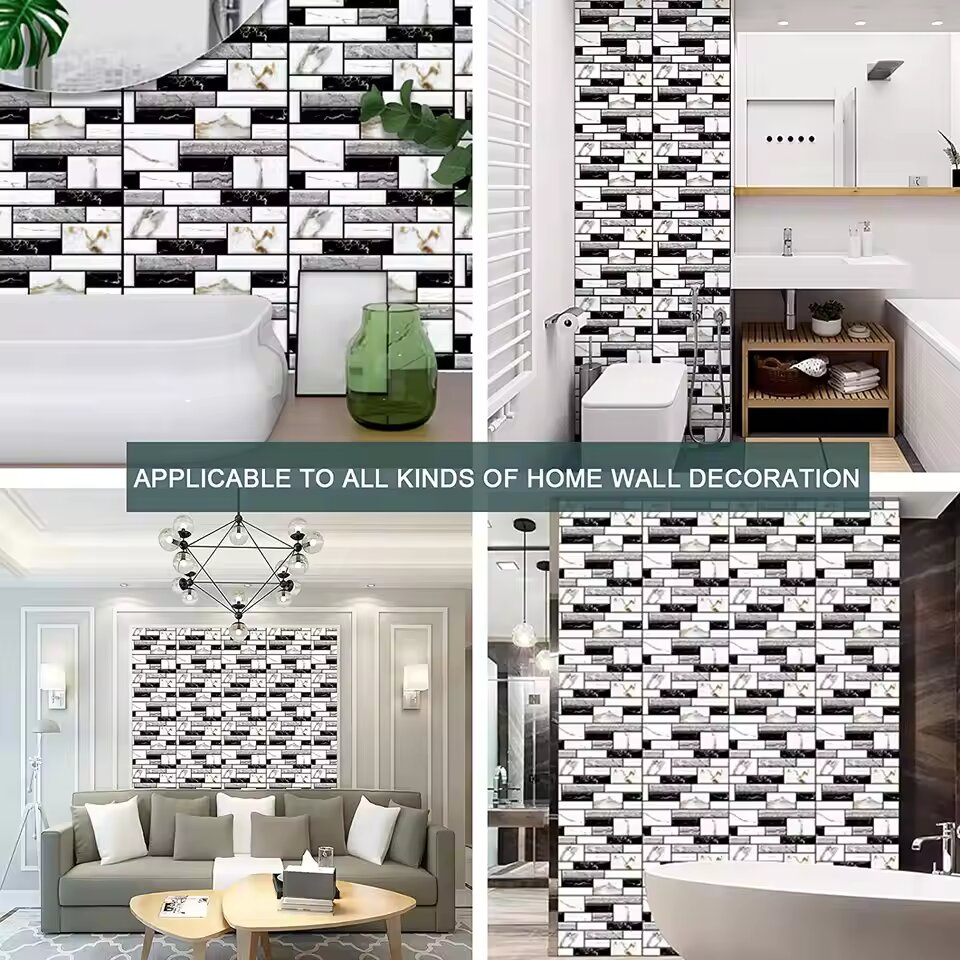 5/10 pcs Stiker Dinding Ubin P - Home Bathroom Wall Tiles ulasan dan harga