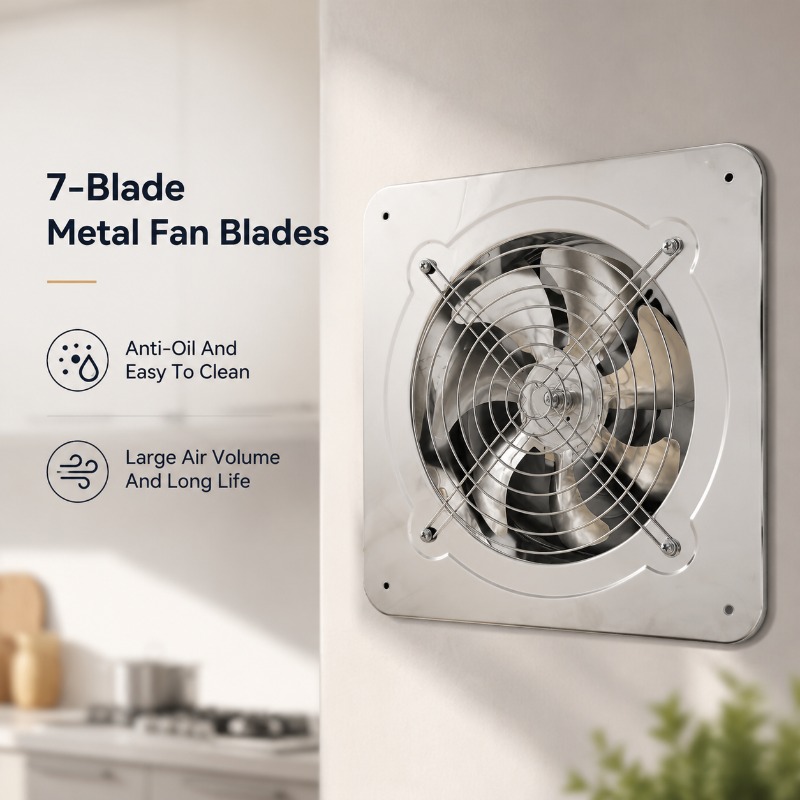 Kipas Angin Ekstraktor Stainle - Home Bathroom Vent ulasan dan harga