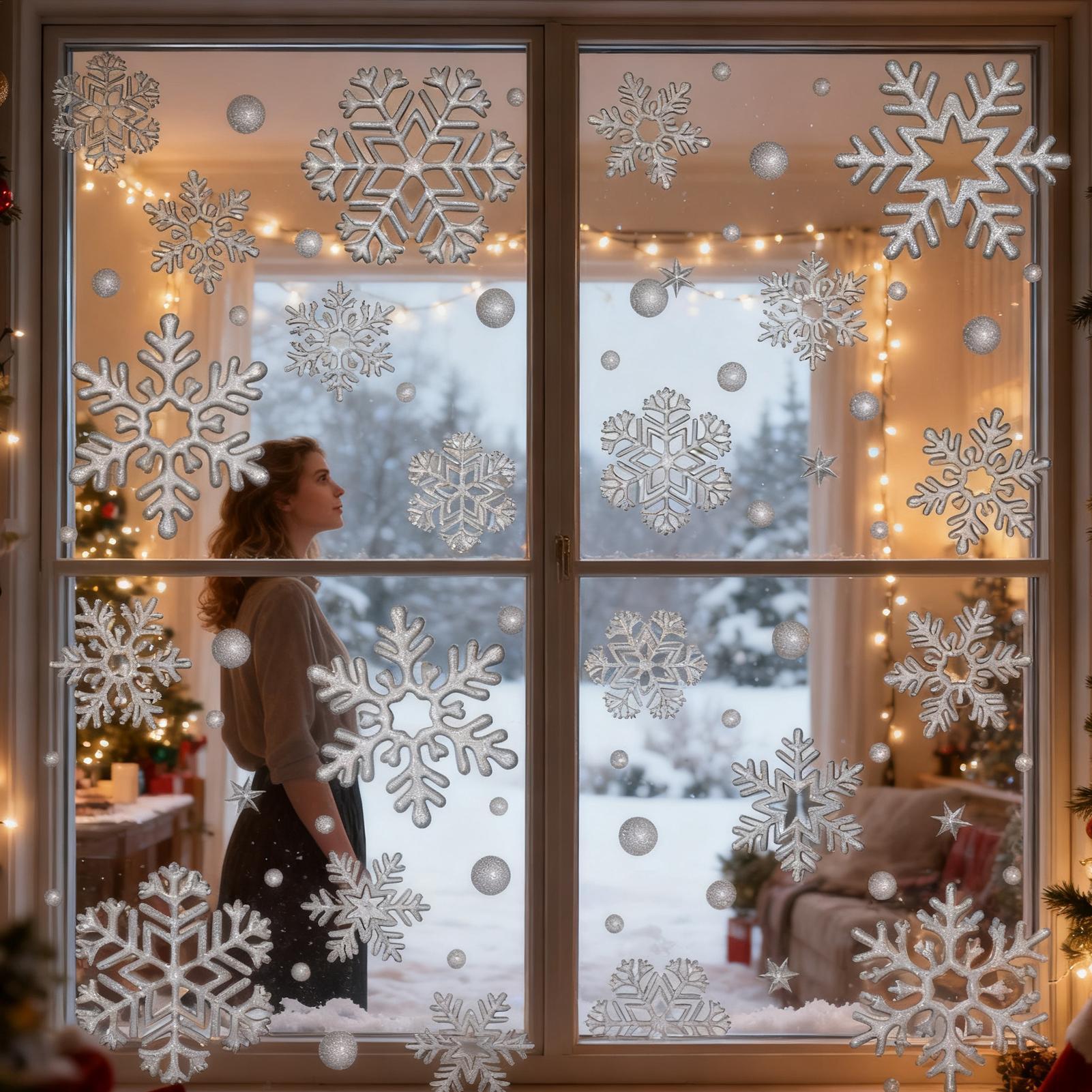 Stiker Jendela Natal Statis Da - Home Bathroom Tiles ulasan dan harga
