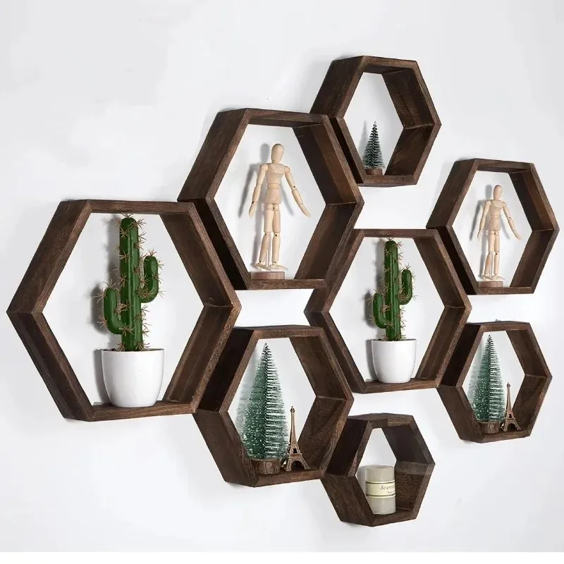 Rak Dinding Heksagonal Model T - Home Bathroom Model ulasan dan harga