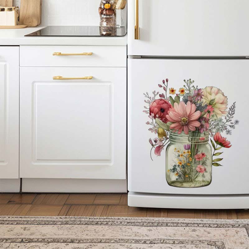Gaya pedesaan bunga stiker din - Home Bathroom Tiles ulasan dan harga
