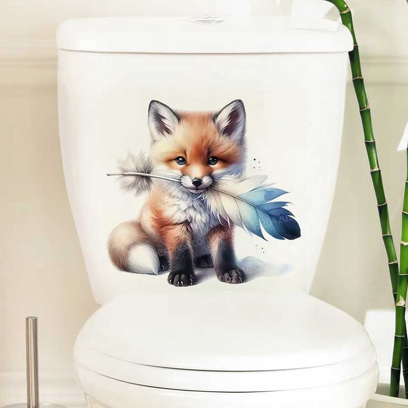 Stiker Penutup Toilet Rubah/Ku - Home Bathroom Wall Tiles ulasan dan harga