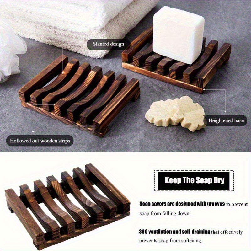 1 Buah Tempat Sabun Kayu Alami - Home Bathroom Vent ulasan dan harga