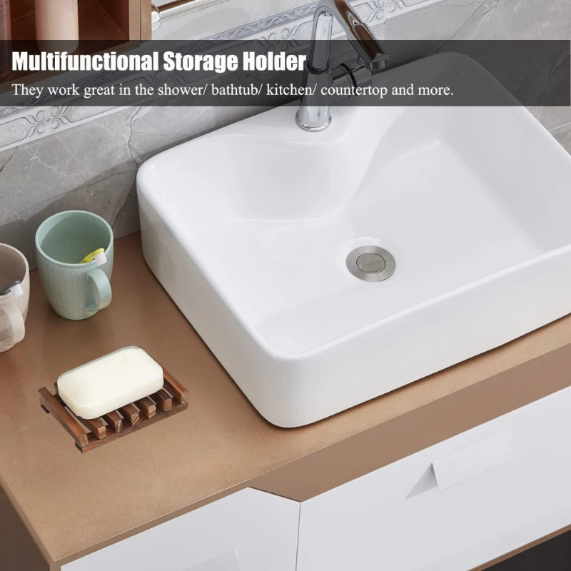 1 Buah Tempat Sabun Kayu Alami - Home Bathroom Vent ulasan dan harga